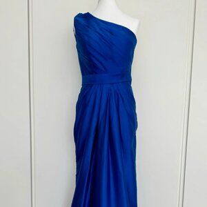 Royal Blue One Shoulder Evening Gown